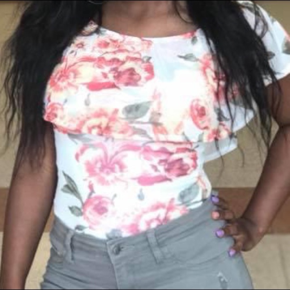 floral off the shoulder bodysuit - Picture 2 of 2